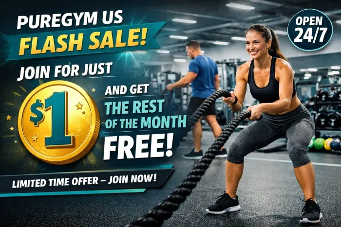 PureGym US Flash Sale: How to Join for Just $1 and Get the Rest of the Month Free