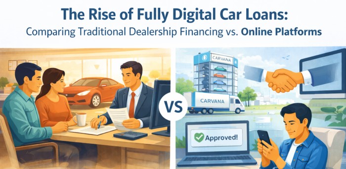 The Rise of Fully Digital Car Loans: Comparing Traditional Dealership Financing vs. Online Platforms