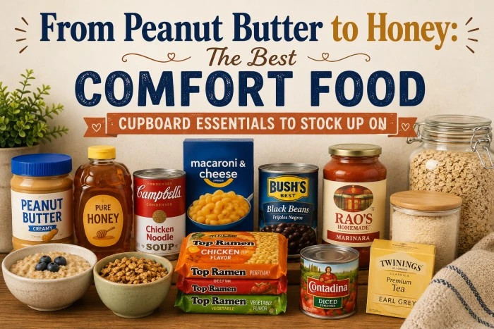 From Peanut Butter to Honey: The Best Comfort Food Cupboard Essentials to Stock Up On