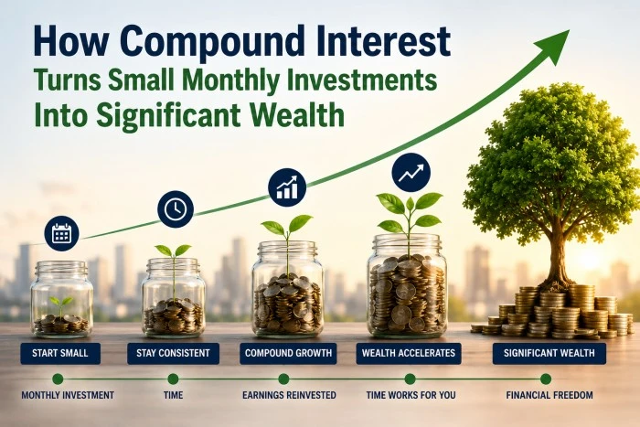 How Compound Interest Turns Small Monthly Investments Into Significant Wealth