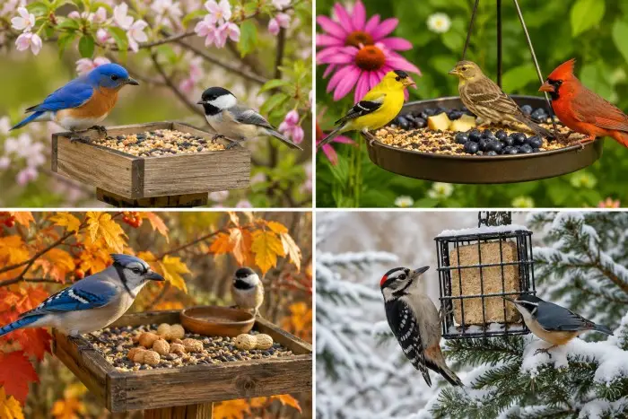 Seasonal Bird Feeding Guide: What to Offer in Spring, Summer, Autumn, and Winter