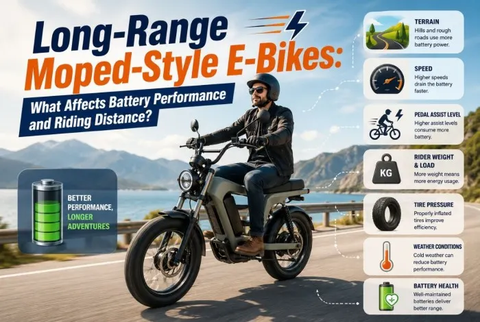 Long-Range Moped-Style E-Bikes: What Affects Battery Performance and Riding Distance?