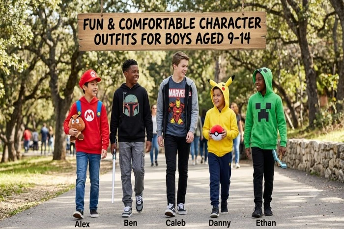 Fun and Comfortable Character Outfits for Boys Aged 9–14